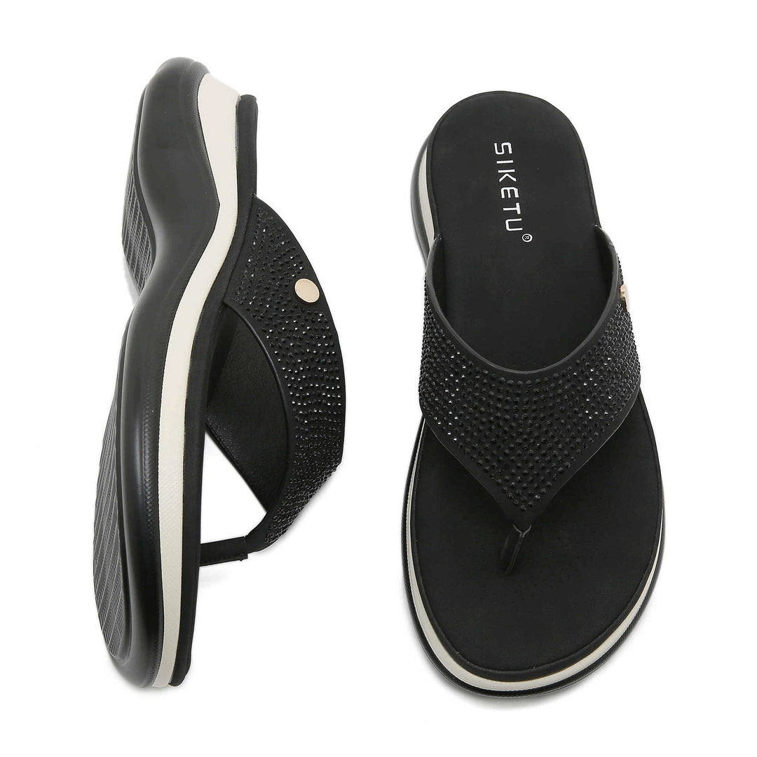 Dame Komfortable Sandaler med Glimmersteder Stilla