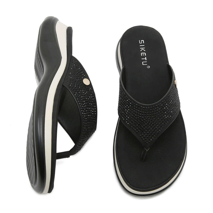 Dame Komfortable Sandaler med Glimmersteder Stilla
