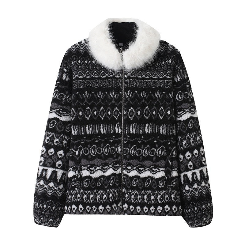 Kvinders fashionable teddyjakke med polstret krave Stilla