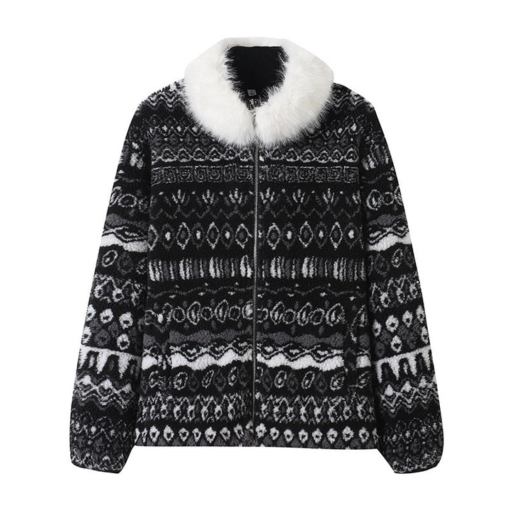 Kvinders fashionable teddyjakke med polstret krave Stilla