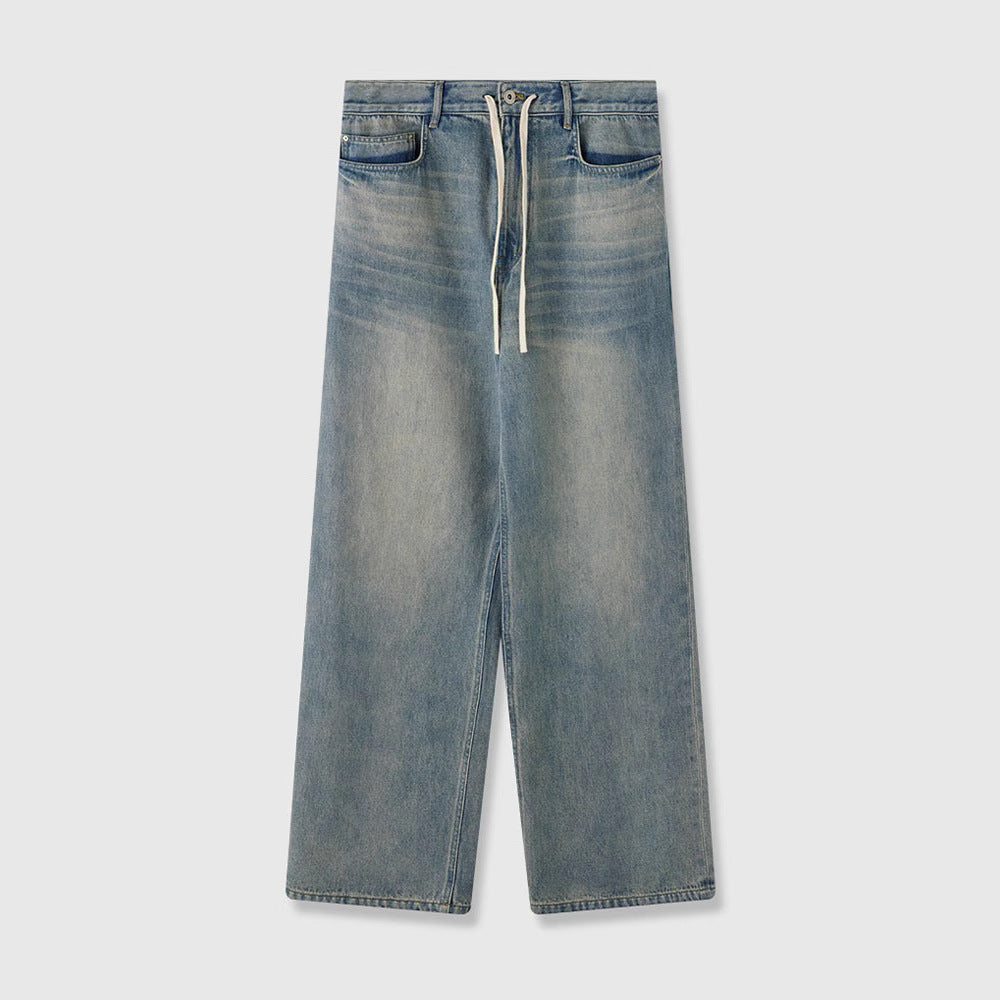 Damernes moderne, brede jeans med høj talje Stilla
