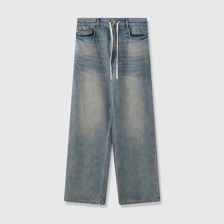 Damernes moderne, brede jeans med høj talje Stilla