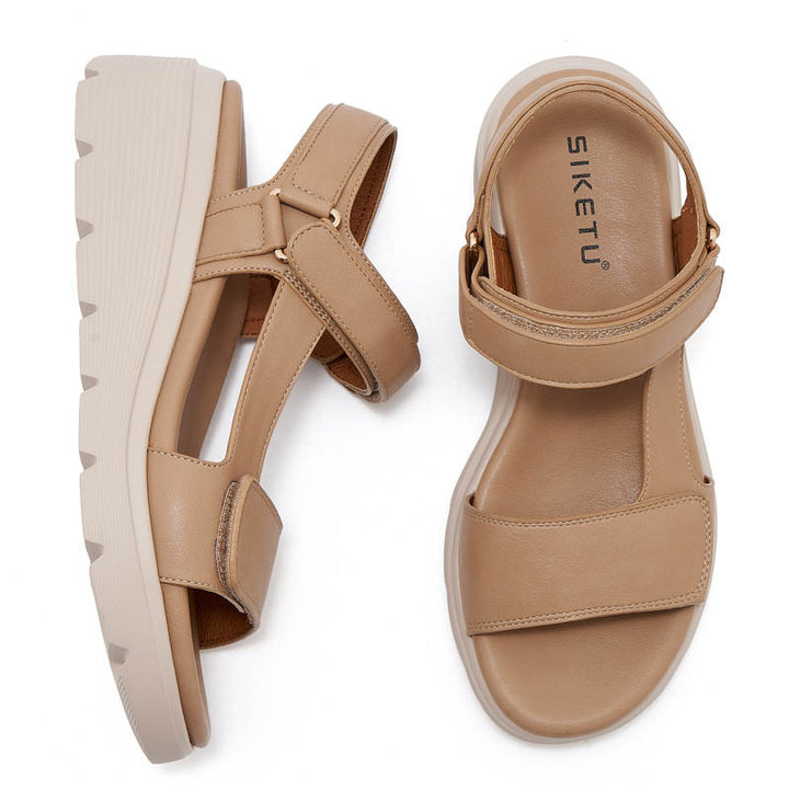 Dame Plateau-sandaler med justerbare remme og stødabsorberende sål Stilla