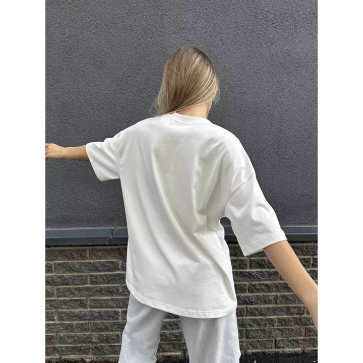 Dame T-shirt med nostalgisk barndomsmindespres Stilla