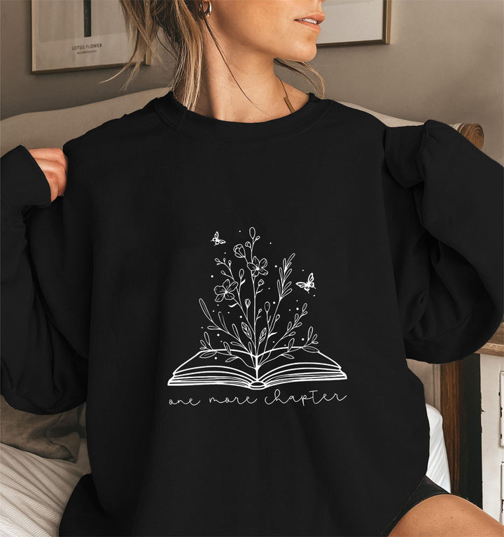 Dame sweatshirt med elegant blomsterdesign og inspirerende print Stilla