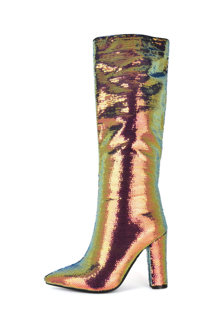 Femme Over-the-Knee Glitrende Pailletter Stiletto Støvler Stilla