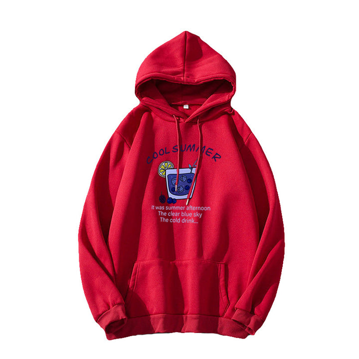 Kvinders hoodie med muntert sommermotiv Skovae