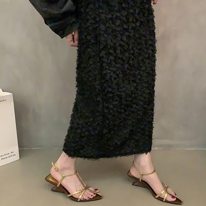 Femme Elegant Rem Sandaler Åbne Tæer Højhælede Stilla