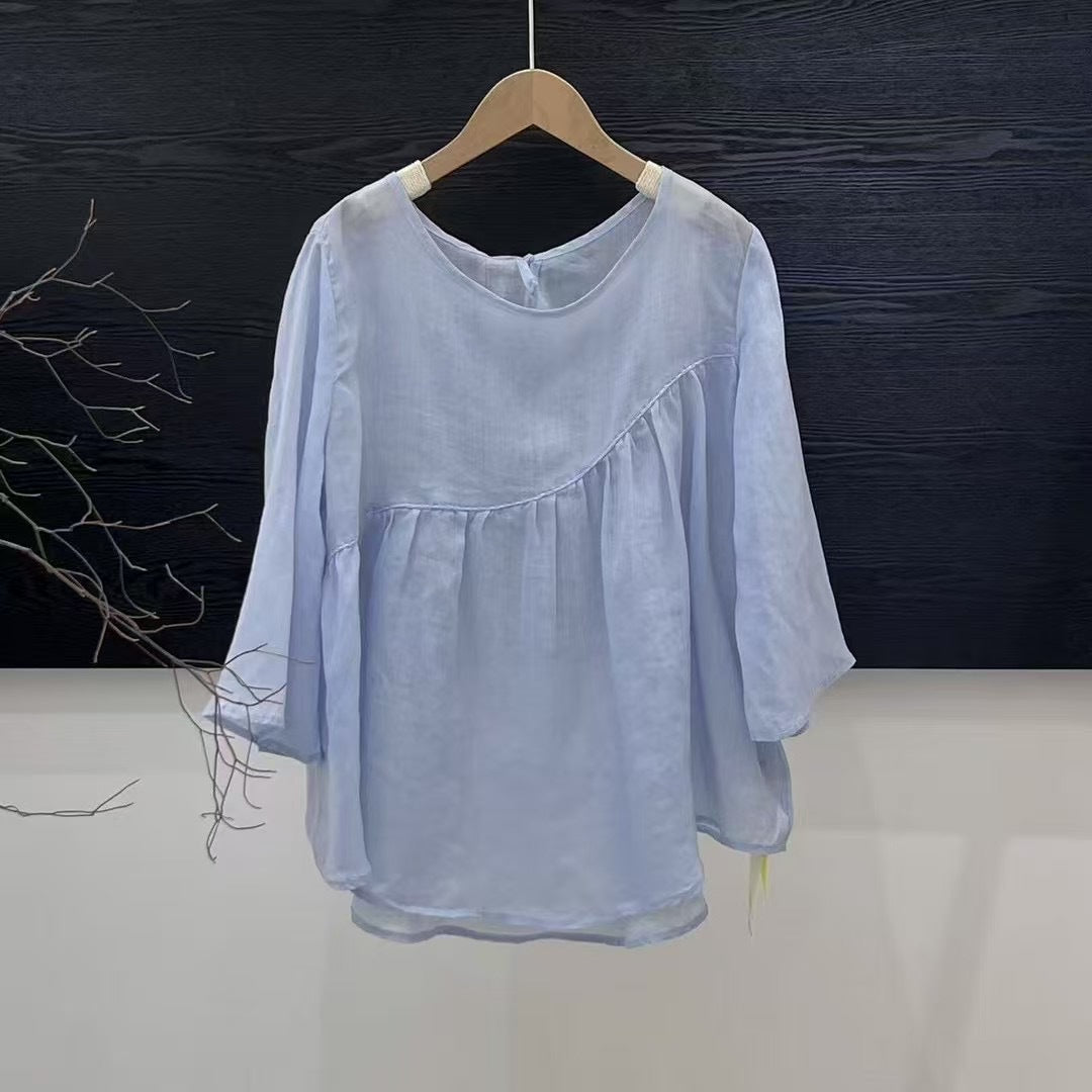 Dame Bohemian Stil lagdelt Bluse Stilla