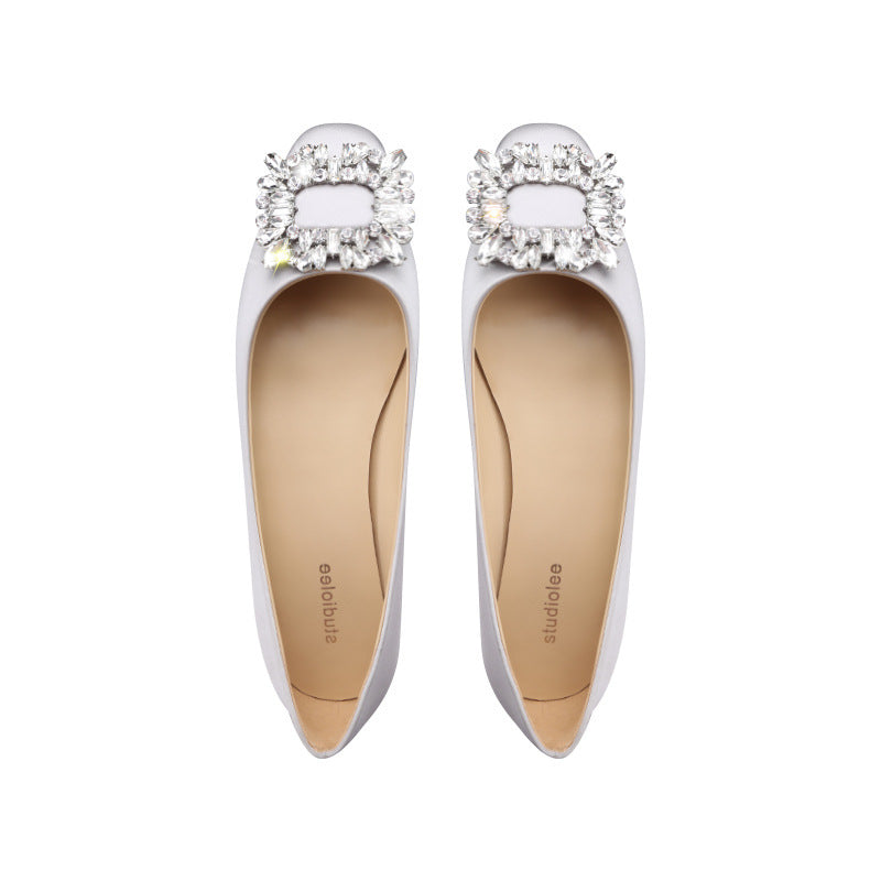 Damernes Elegante Krystalprydede Ballerinas Stilla