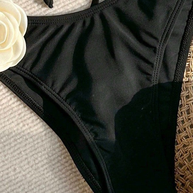 Dame Bandeau-Bikini med blomsterdetaljer Skovae