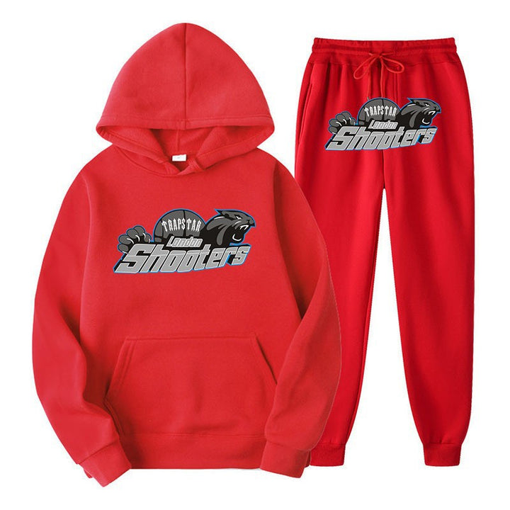 Dame's fritids hoodie og joggersæt med urban sportsdesign Skovae