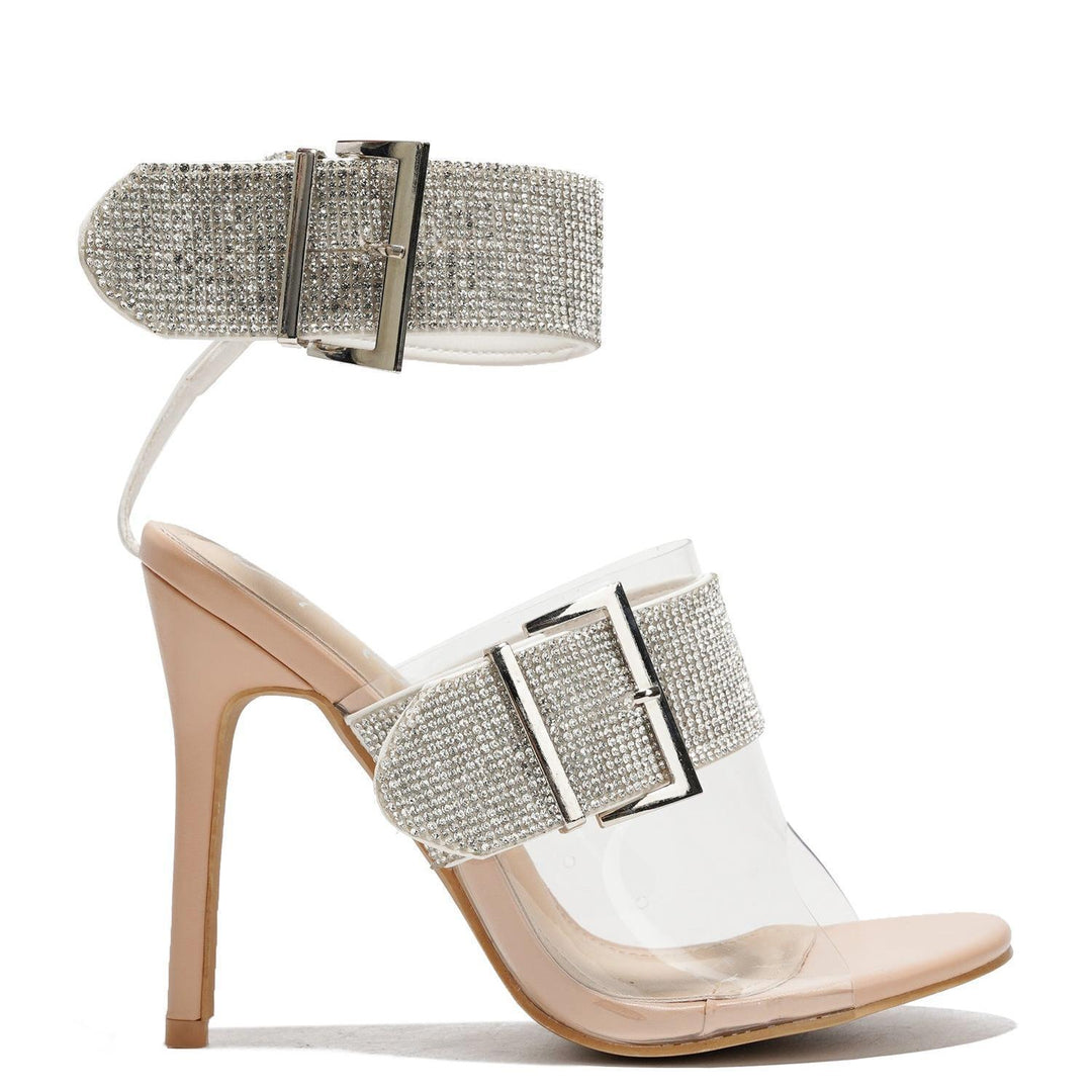 Femme Clear Strap Højhælede Sandaler med dekorativ spænde Stilla