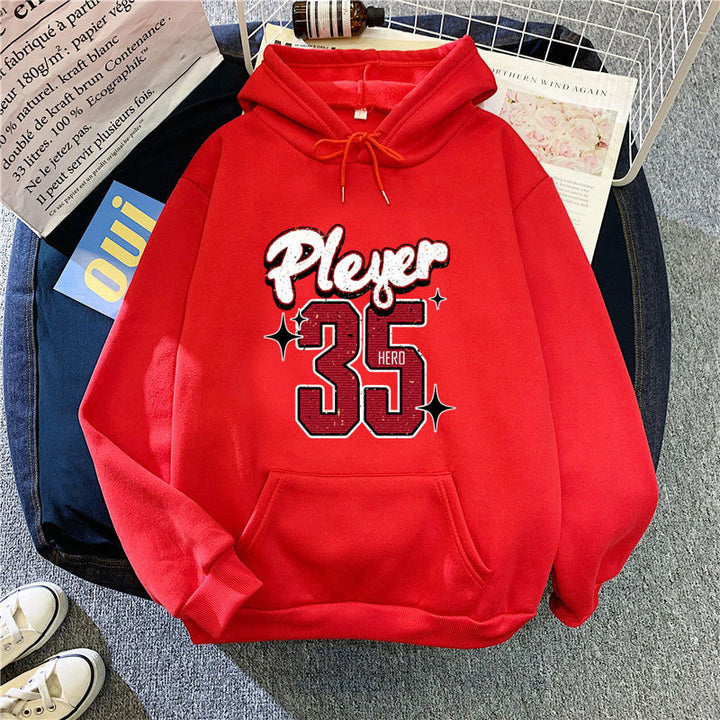 Kvindelig hætte sweatshirt med kreativ basketball design Skovae