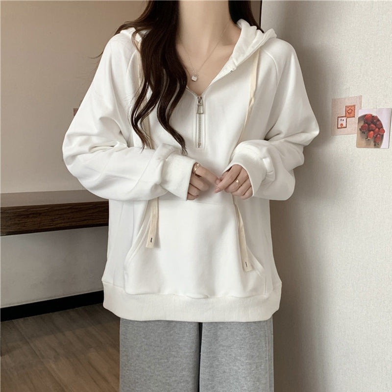 Femme Zip-Up Hættetrøje Sweatshirt med blødt fleecefor Stilla