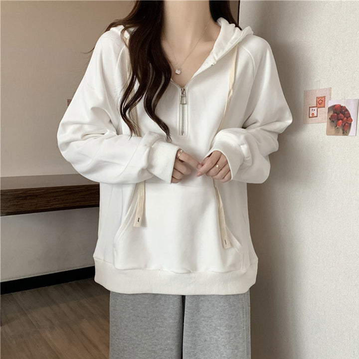 Femme Zip-Up Hættetrøje Sweatshirt med blødt fleecefor Stilla