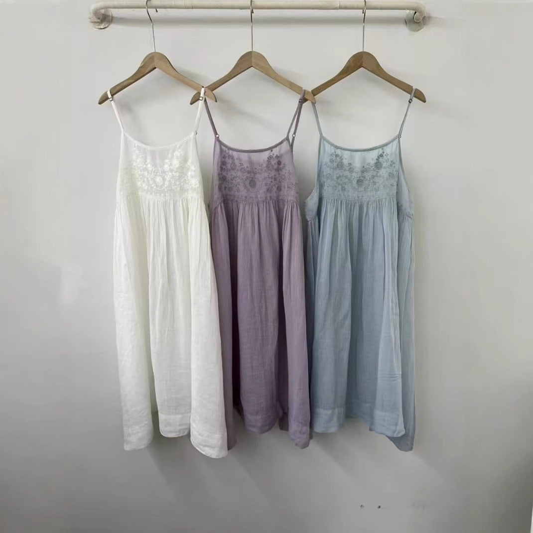 Femme Bohemian Broderet Maxikjole Stilla