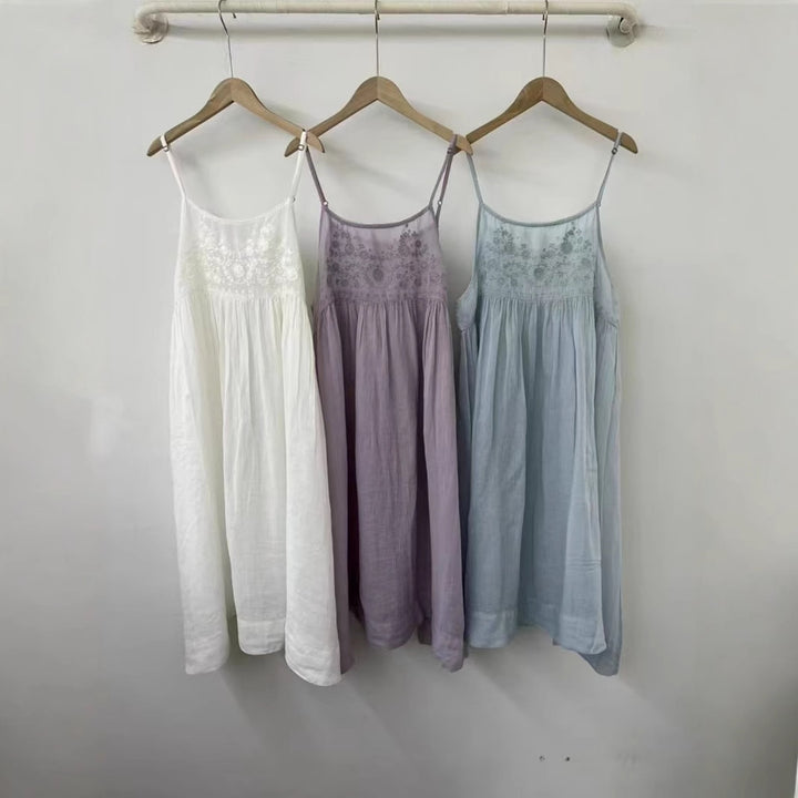 Femme Bohemian Broderet Maxikjole Stilla