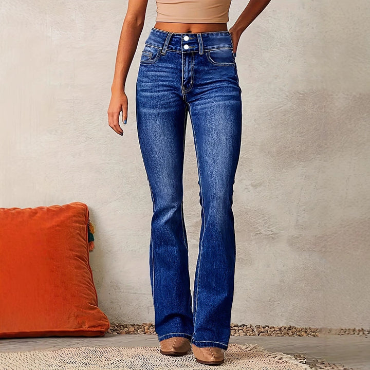 Kvinder Høj Talje Bootcut Jeans Stilla