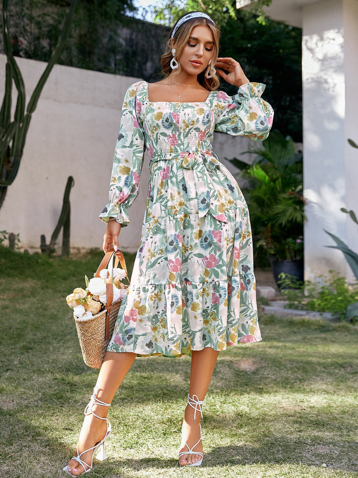 Dame Floral Maxi Kjole Stilla
