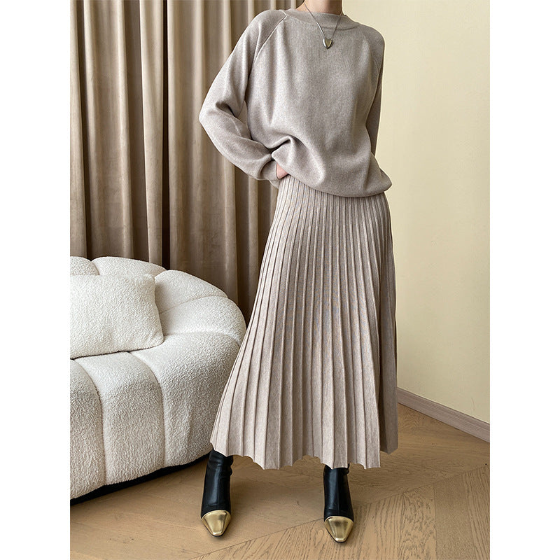 Kvinders strikket sweater med oversized skæring og elegant ribbet tekstur Stilla