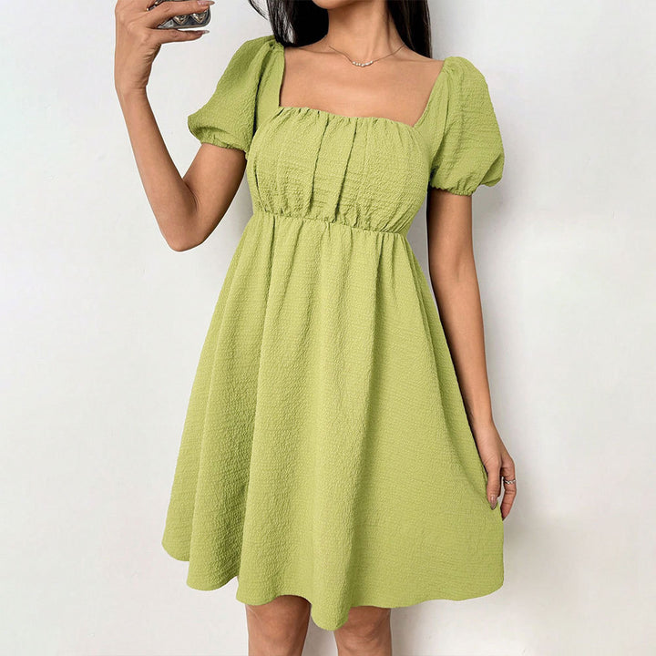 Kvinders Off-Shoulder Sommerkjole med Puffy Ærmer og Side Slid Stilla