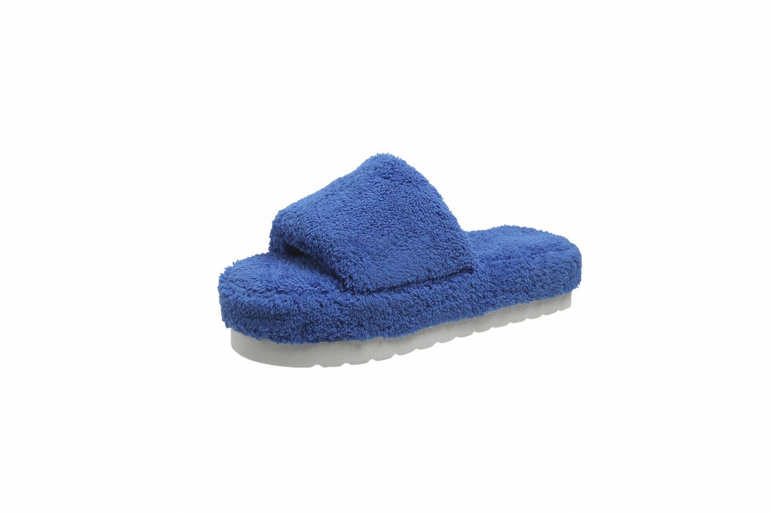 Dame Fluffy Wellness-Slippers med skridsikker sål og komfortabelt indlæg Stilla