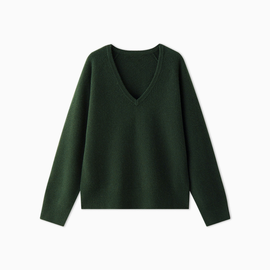 Kvinders hyggelige V-hals sweater Stilla