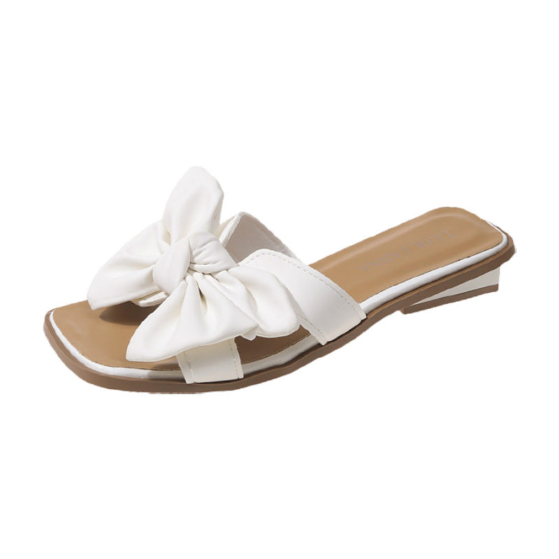 Dame mules med fashionable sløjfe-detalje og skridsikker sål Stilla