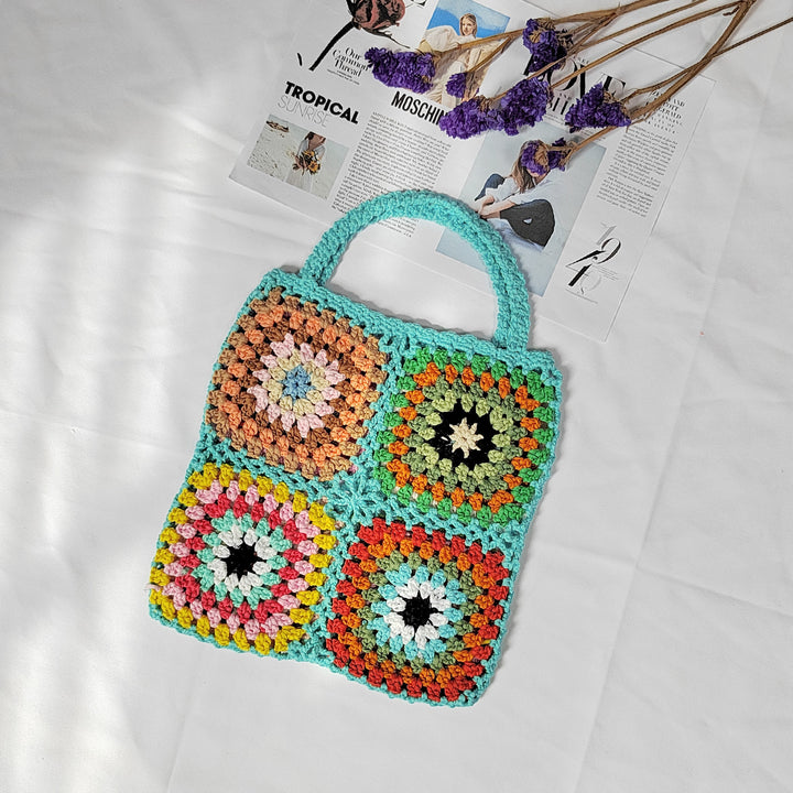 Dame hækle håndtaske i det karakteristiske granny square design Stilla