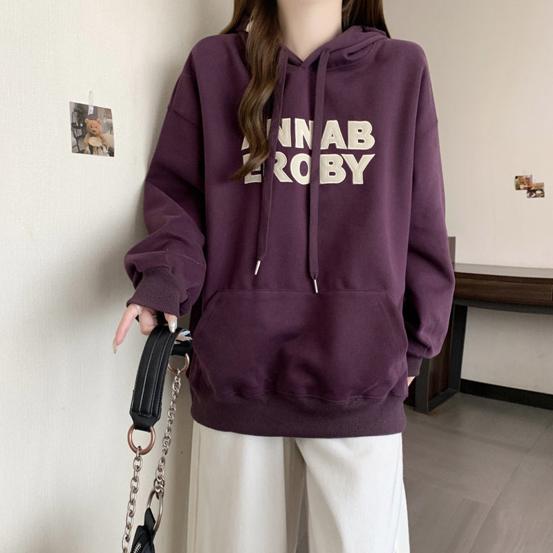 Dame Casual Grafik Hoodie med unik tekst Stilla