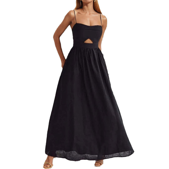Dame Maxikjole med raffineret cut-out og elegant A-linje silhuet Stilla