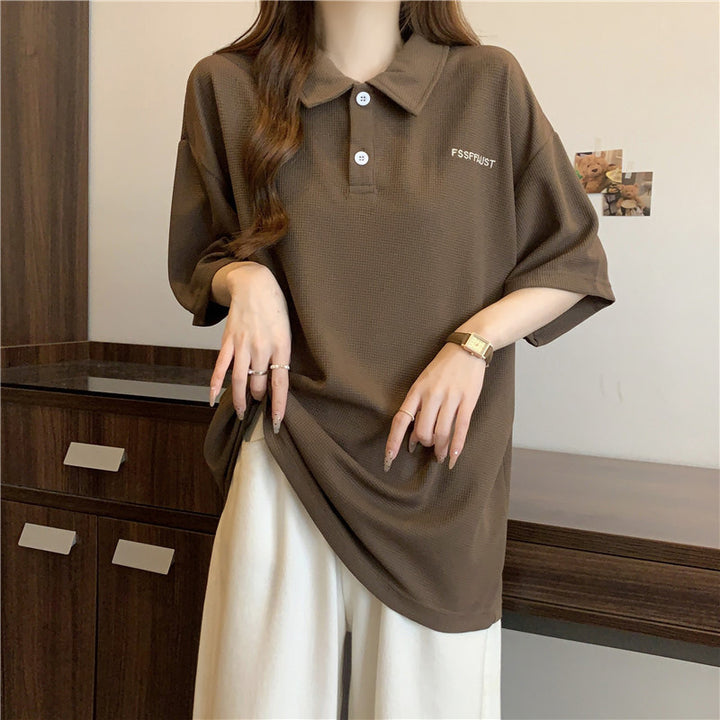 Femme Relaxed Fit Polo Tee med struktureret stof Stilla