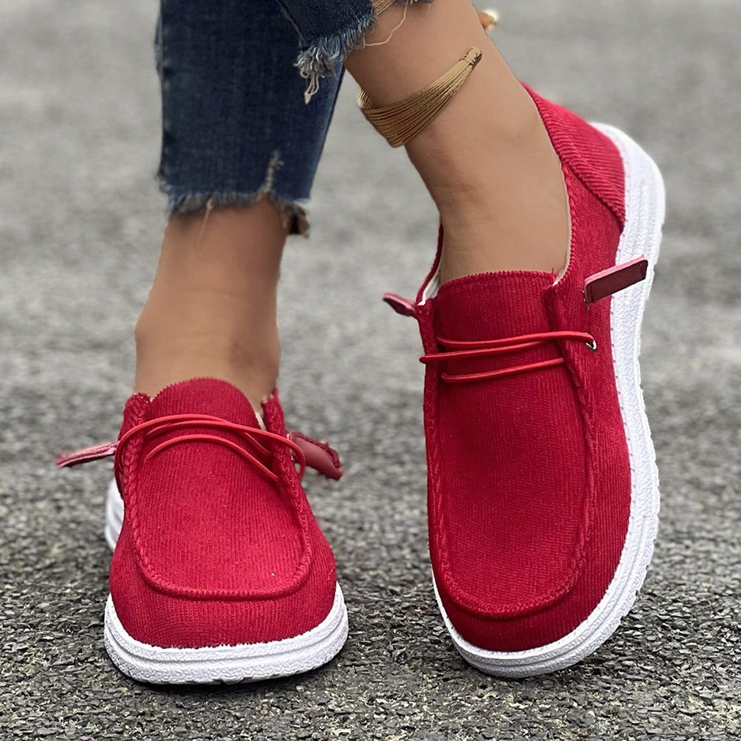 Dame afslappede Slip-On Sneakers med struktureret overflade og skridsikker sål Stilla