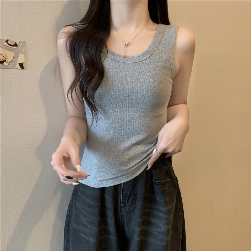 Femme Ribben skjorte Letvægts tanktop Stilla