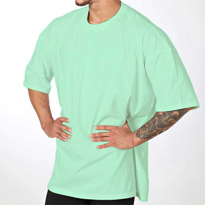 Herrer Oversized T-Shirt i højkvalitets bomuldsblanding med rund halsudskæring Stilla