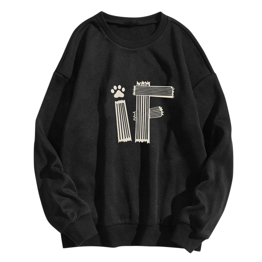 Kvinders casual sweatshirt med kreativt grafisk print Skovae