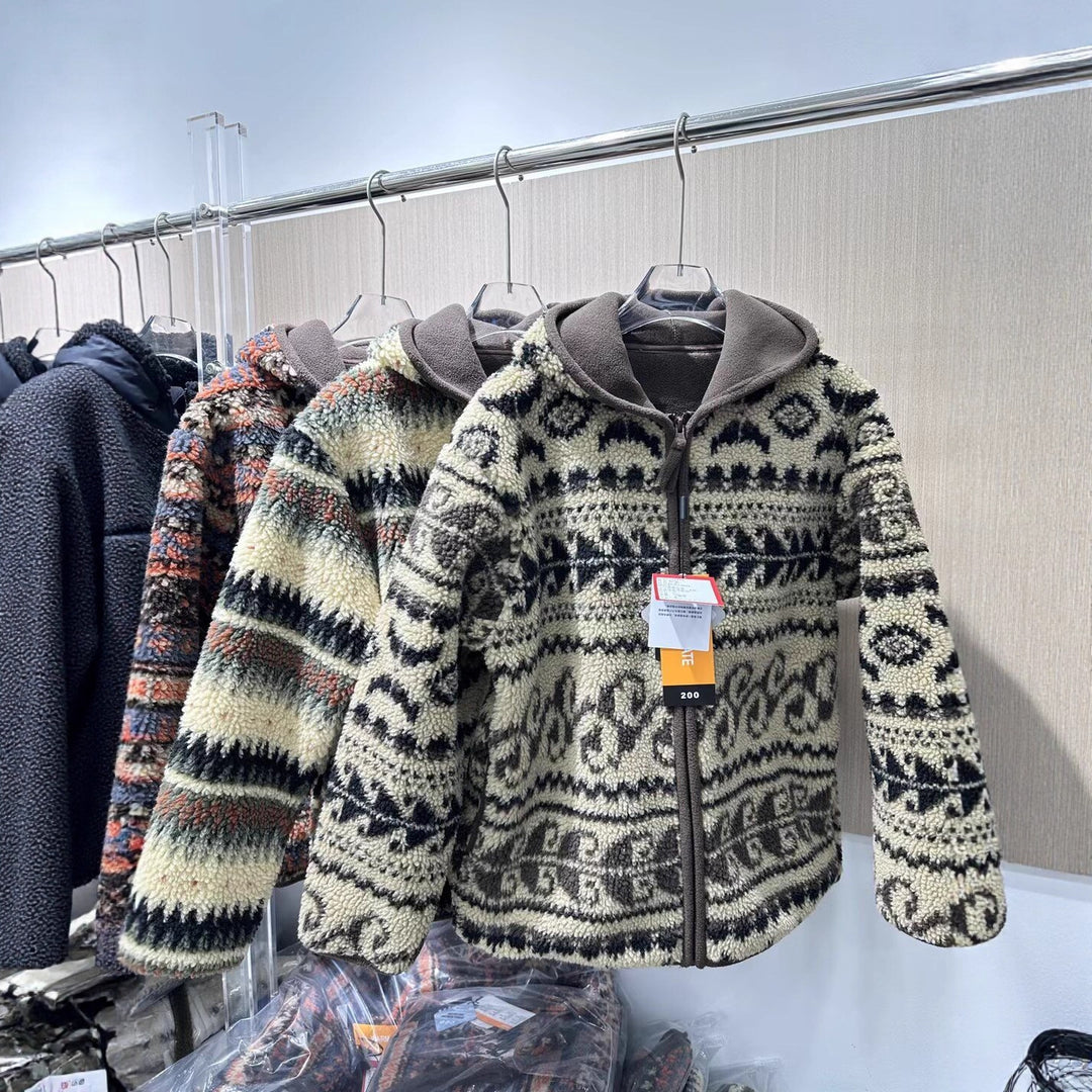 Kvinders Cozy Fleece Jakke med Trendy Mønster Stilla