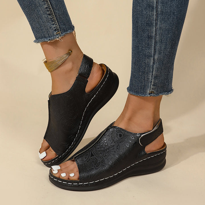 Dame Komfortable Slingback-Sandaler med stilfuldt mønster Stilla
