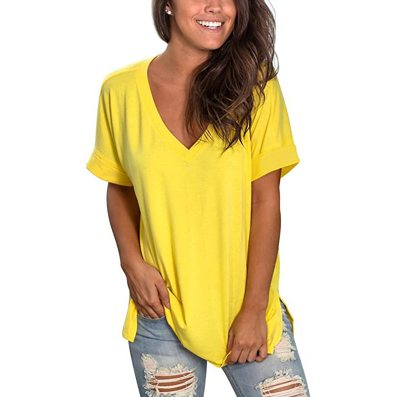 Dame Fritids V-Udskæring T-Shirt Stilla