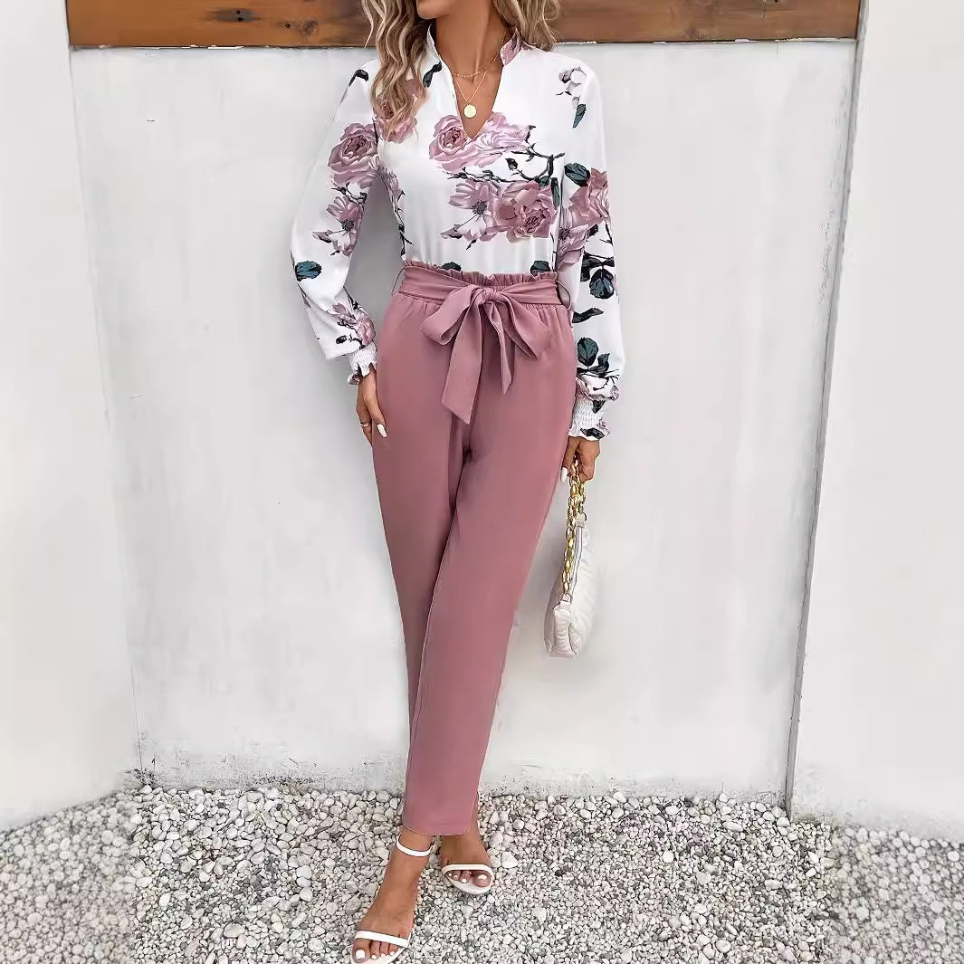 Dame elegant bluse og tidløs bukser Stilla