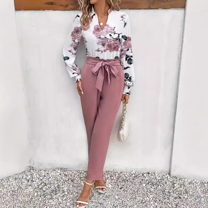 Dame elegant bluse og tidløs bukser Stilla