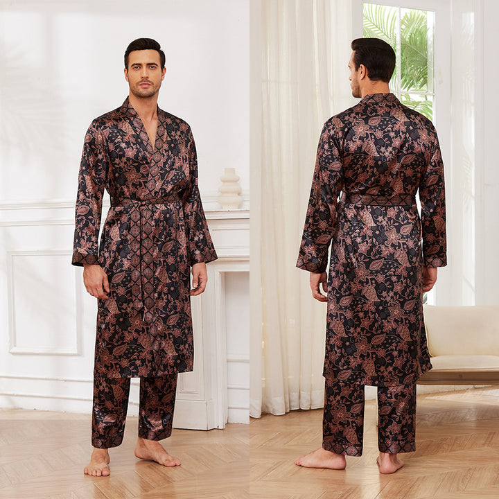 Herrer pyjamas med elegant kimono-design Stilla