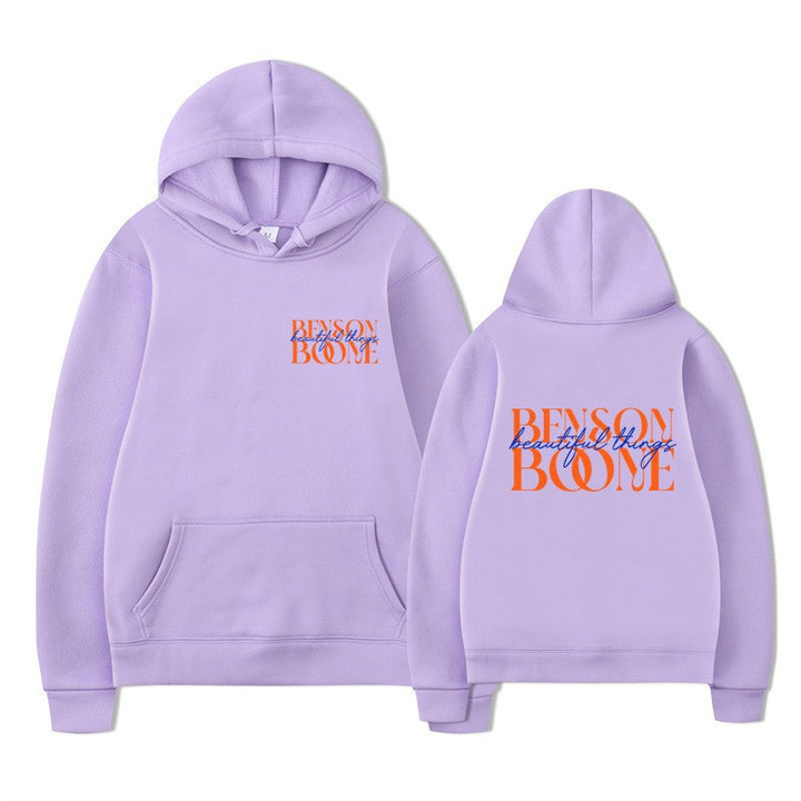Dame hoodie med kreativt print og blød indvendig Skovae