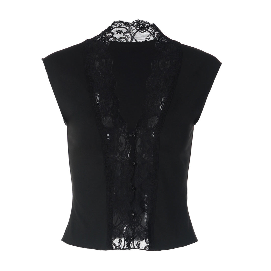 Damer Elegant blonde top med dyb V-hals Skovae