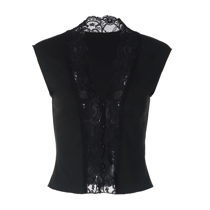 Damer Elegant blonde top med dyb V-hals Skovae