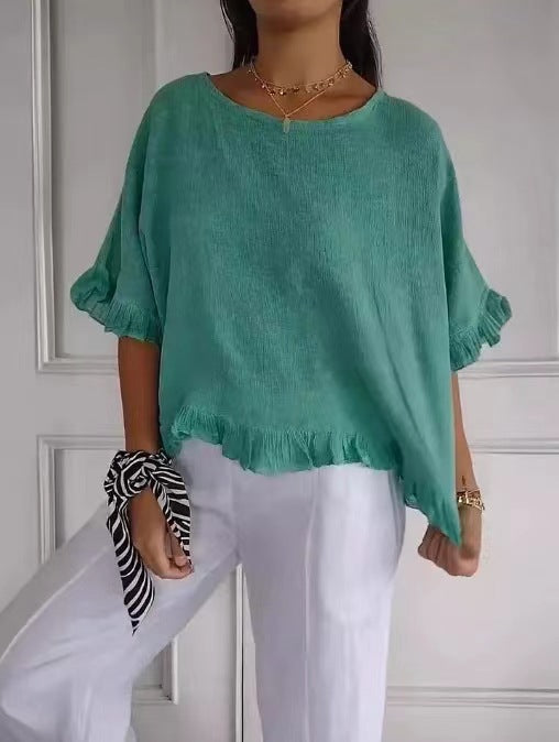 Femme Relaxed Fit Rødfald Top Stilla