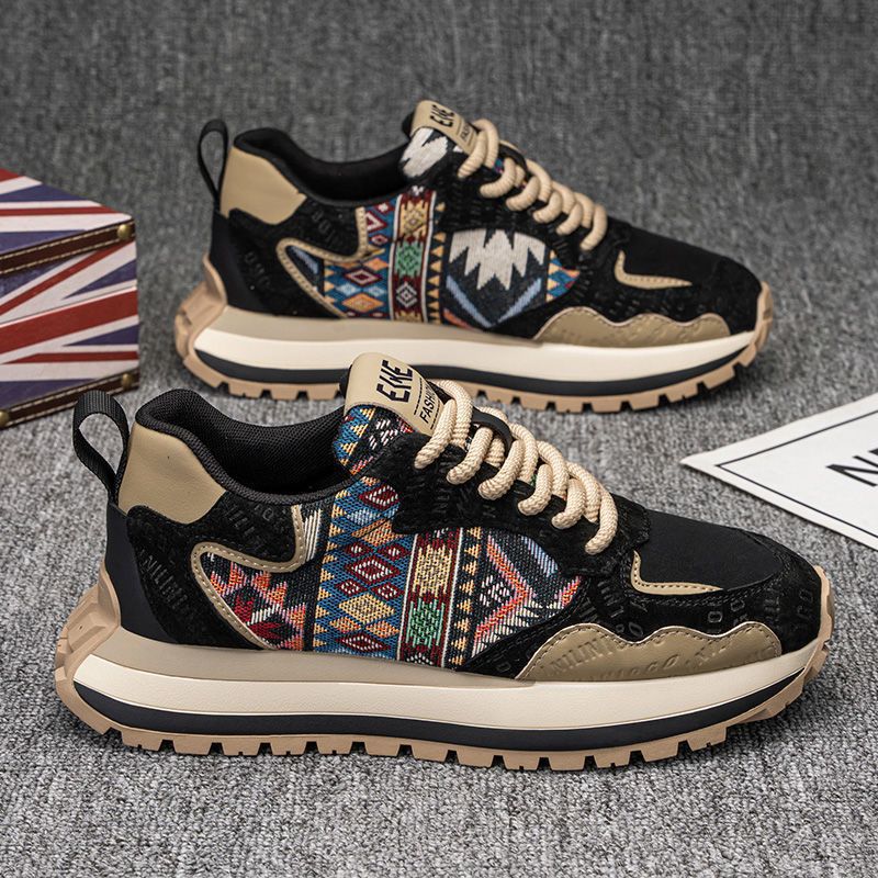 Dame Komfort-sneakers med unikt etno-design og skridsikker sål Stilla