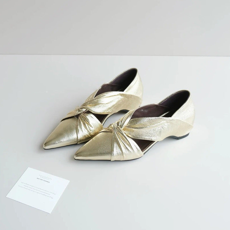 Dame elegante spidse Ballerinaer med dreje detalje Stilla