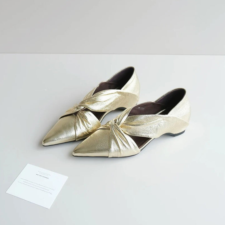 Dame elegante spidse Ballerinaer med dreje detalje Stilla